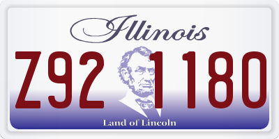 IL license plate Z921180