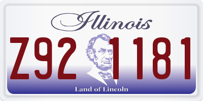 IL license plate Z921181