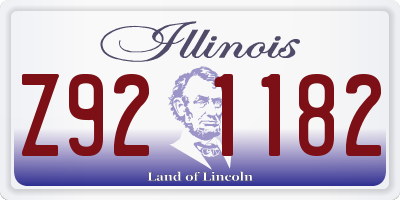 IL license plate Z921182