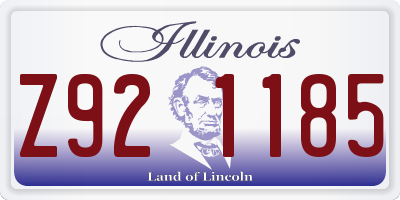 IL license plate Z921185