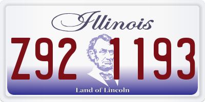 IL license plate Z921193