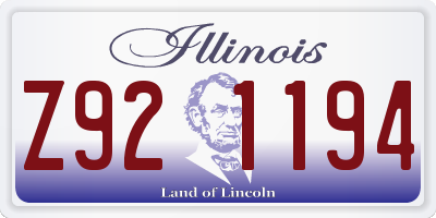 IL license plate Z921194