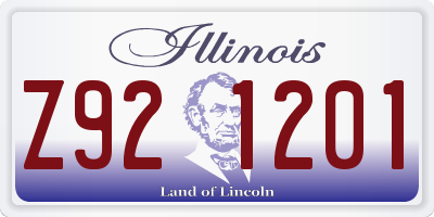 IL license plate Z921201