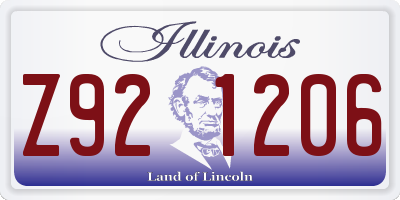 IL license plate Z921206