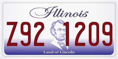 IL license plate Z921209