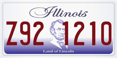 IL license plate Z921210