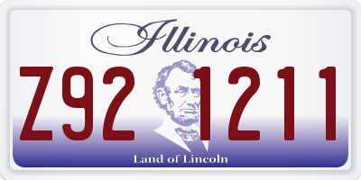 IL license plate Z921211