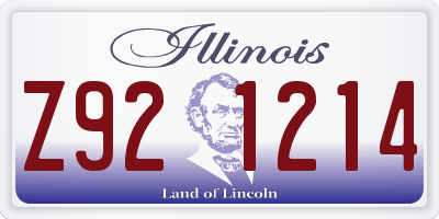 IL license plate Z921214