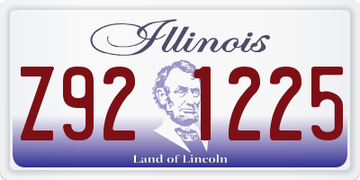 IL license plate Z921225