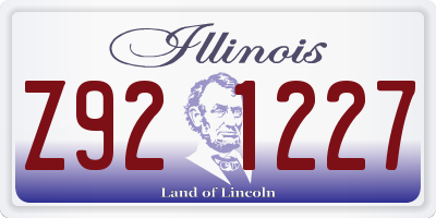 IL license plate Z921227