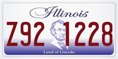 IL license plate Z921228