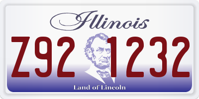 IL license plate Z921232