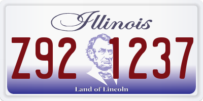 IL license plate Z921237