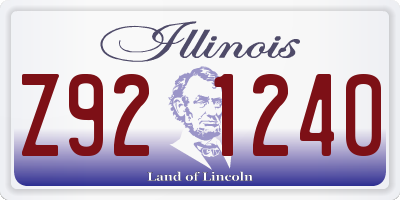 IL license plate Z921240