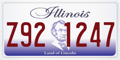 IL license plate Z921247