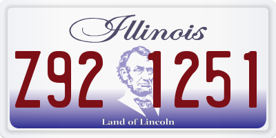 IL license plate Z921251
