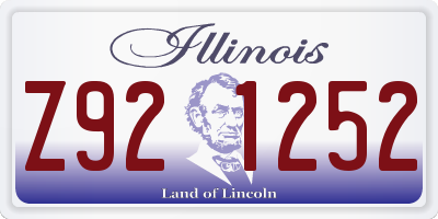 IL license plate Z921252