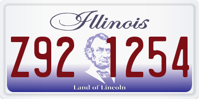 IL license plate Z921254