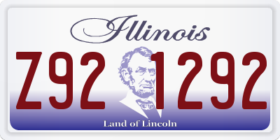 IL license plate Z921292