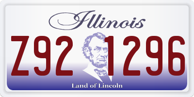 IL license plate Z921296