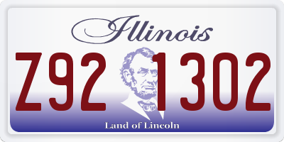 IL license plate Z921302