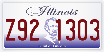 IL license plate Z921303
