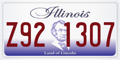 IL license plate Z921307