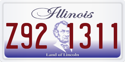 IL license plate Z921311