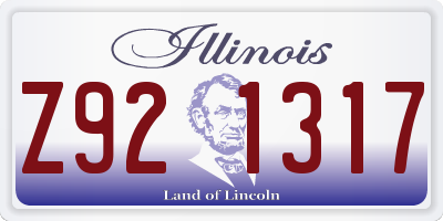 IL license plate Z921317