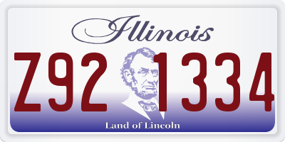 IL license plate Z921334