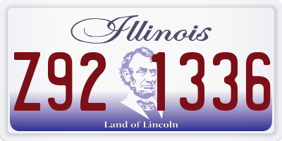IL license plate Z921336