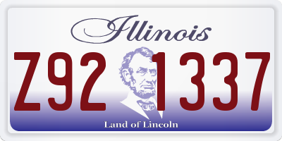 IL license plate Z921337