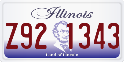 IL license plate Z921343
