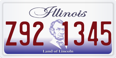 IL license plate Z921345