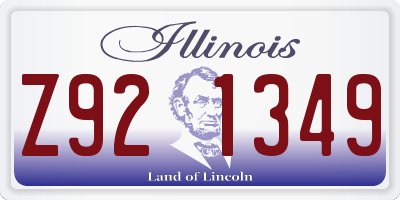 IL license plate Z921349