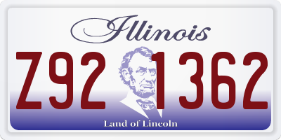 IL license plate Z921362