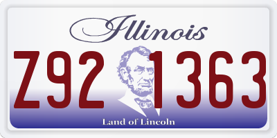 IL license plate Z921363