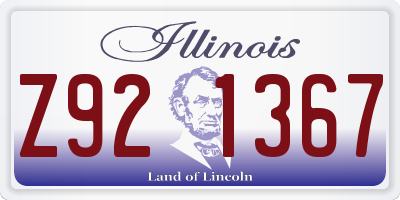 IL license plate Z921367