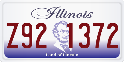 IL license plate Z921372