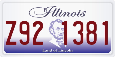 IL license plate Z921381