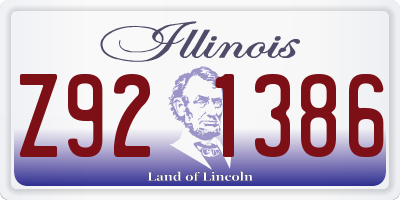 IL license plate Z921386