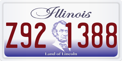 IL license plate Z921388