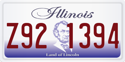 IL license plate Z921394