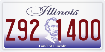 IL license plate Z921400