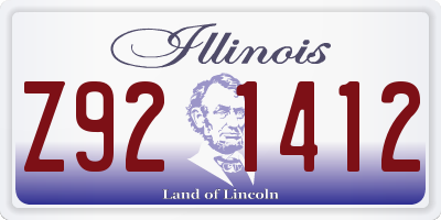 IL license plate Z921412
