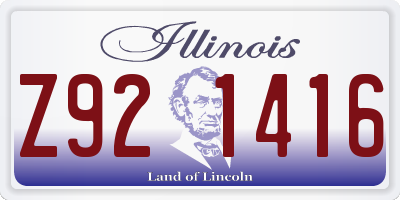 IL license plate Z921416