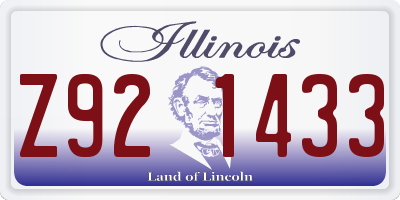 IL license plate Z921433