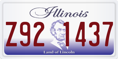 IL license plate Z921437