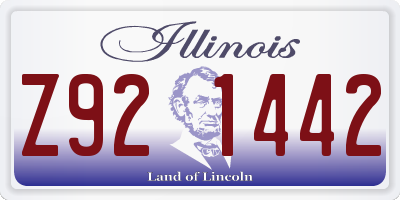 IL license plate Z921442