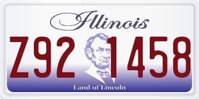 IL license plate Z921458